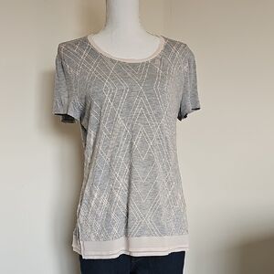 Gray Geometric Women's Top